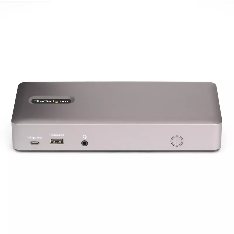 StarTech.com trojmonitorová USB4 dokovacia stanica, 4K 60Hz HDMI alebo DisplayPort, 100W nabíjanie notebooku, 2,5GbE, USB-C multimonitorový dock, bez ovládačov
