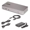 StarTech.com trojmonitorová USB4 dokovacia stanica, 4K 60Hz HDMI alebo DisplayPort, 100W nabíjanie notebooku, 2,5GbE, USB-C multimonitorový dock, bez ovládačov