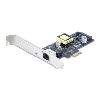 StarTech.com 1-portová 2.5Gbps NBASE-T PoE sieťová karta, Intel I225-V, 802.3af/at PoE+ Multi-Gigabit NIC, PCI Express serverová LAN karta, SATA napájané desktop Ethernet rozhranie – podporuje Windows, Linux