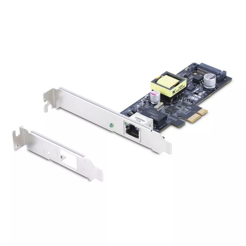 StarTech.com 1-portová 2.5Gbps NBASE-T PoE sieťová karta, Intel I225-V, 802.3af/at PoE+ Multi-Gigabit NIC, PCI Express serverová LAN karta, SATA napájané desktop Ethernet rozhranie – podporuje Windows, Linux