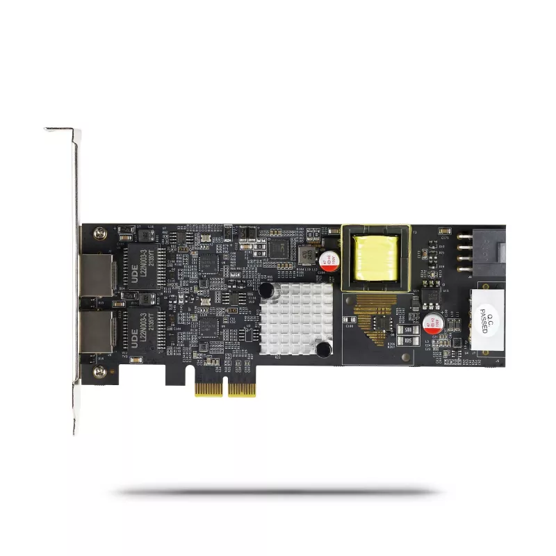 StarTech.com 2-portová 2.5Gbps NBASE-T PoE sieťová karta, dual Intel I225-V, 802.3af/at PoE+ Multi-Gigabit NIC, PCI Express serverová LAN karta, LP4/8-pin PCIe napájaná