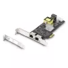 StarTech.com 2-portová 2.5Gbps NBASE-T PoE sieťová karta, dual Intel I225-V, 802.3af/at PoE+ Multi-Gigabit NIC, PCI Express serverová LAN karta, LP4/8-pin PCIe napájaná