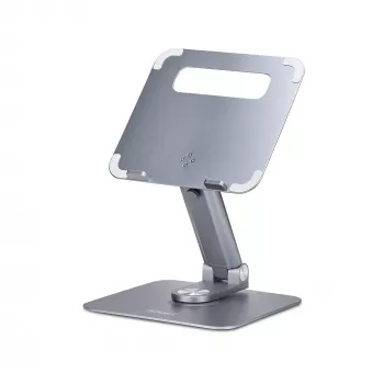 StarTech.com teleskopický stojan na notebook, 360° otočná základňa, otočný podstavec na stôl pre počítač, nastaviteľná výška a sklon, max. 5 kg, hliníkové prevedenie, prenosný dizajn