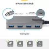 StarTech.com 4-portový USB-A hub, 5 Gbit/s, bus-powered, USB-A na 4x USB-A hub s USB-C pomocným napájacím vstupom, 30 cm hostiteľský kábel, prenosný desktop/notebook USB hub