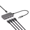StarTech.com 4-portový USB-A hub, 5 Gbit/s, bus-powered, USB-A na 4x USB-A hub s USB-C pomocným napájacím vstupom, 30 cm hostiteľský kábel, prenosný desktop/notebook USB hub