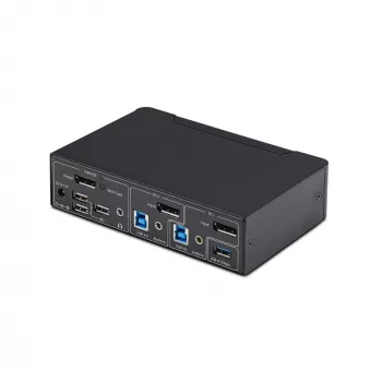 StarTech.com 2-portový DisplayPort KVM switch, 4K 60Hz, DP 1.2, EDID správa, 2-portový USB 3.0 hub, 4x USB HID porty, TAA-kompatibilný