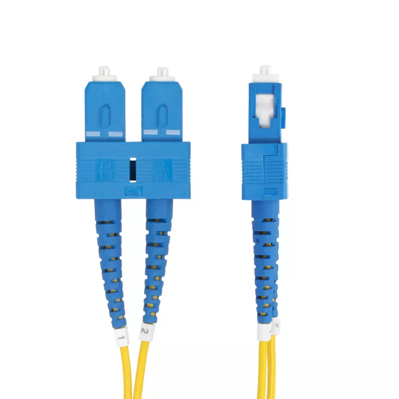 StarTech.com 5m (16.4ft) SC na SC (UPC) OS2 singlemode duplex optický kábel, 9/125µm, 40G/100G zipcord, odolný voči ohybu, nízky útlm – LSZH optický patch kábel