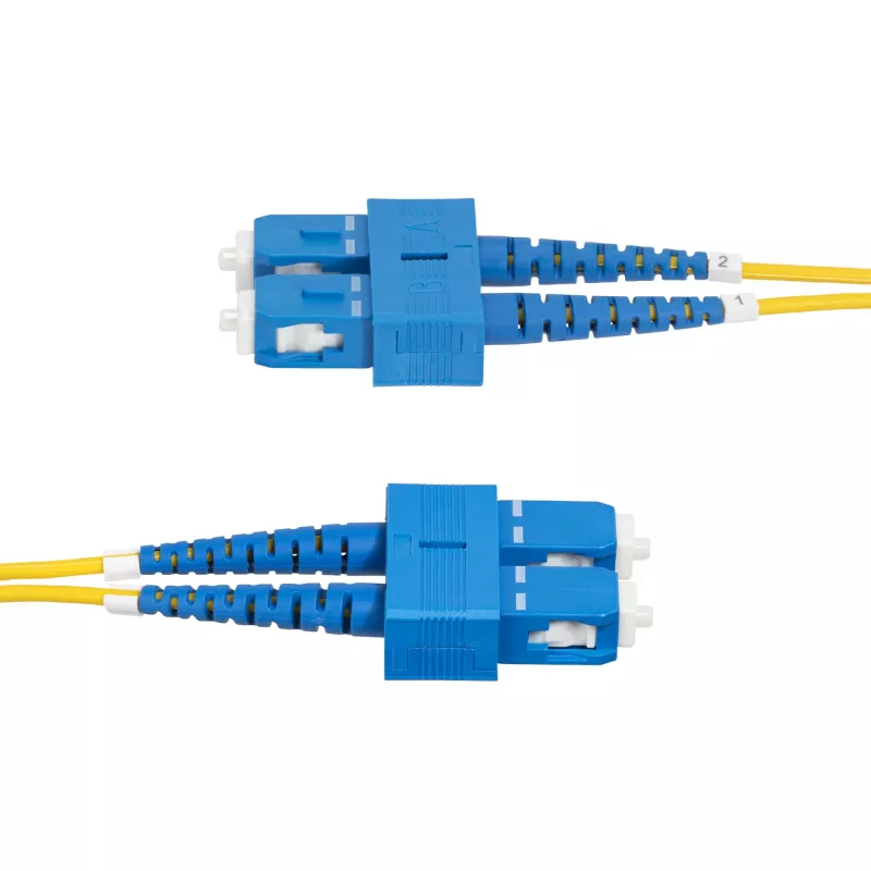 StarTech.com 5m (16.4ft) SC na SC (UPC) OS2 singlemode duplex optický kábel, 9/125µm, 40G/100G zipcord, odolný voči ohybu, nízky útlm – LSZH optický patch kábel