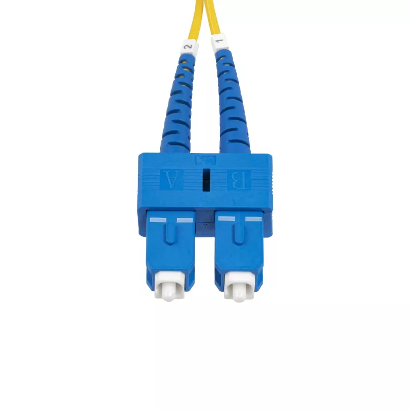 StarTech.com 5m (16.4ft) SC na SC (UPC) OS2 singlemode duplex optický kábel, 9/125µm, 40G/100G zipcord, odolný voči ohybu, nízky útlm – LSZH optický patch kábel