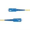 StarTech.com 15m (49,2ft) LC na SC (UPC) OS2 singlemode simplex optický kábel, 9/125µm, 40G/100G, odolný voči ohybu, nízky útlm, LSZH optický patch kábel
