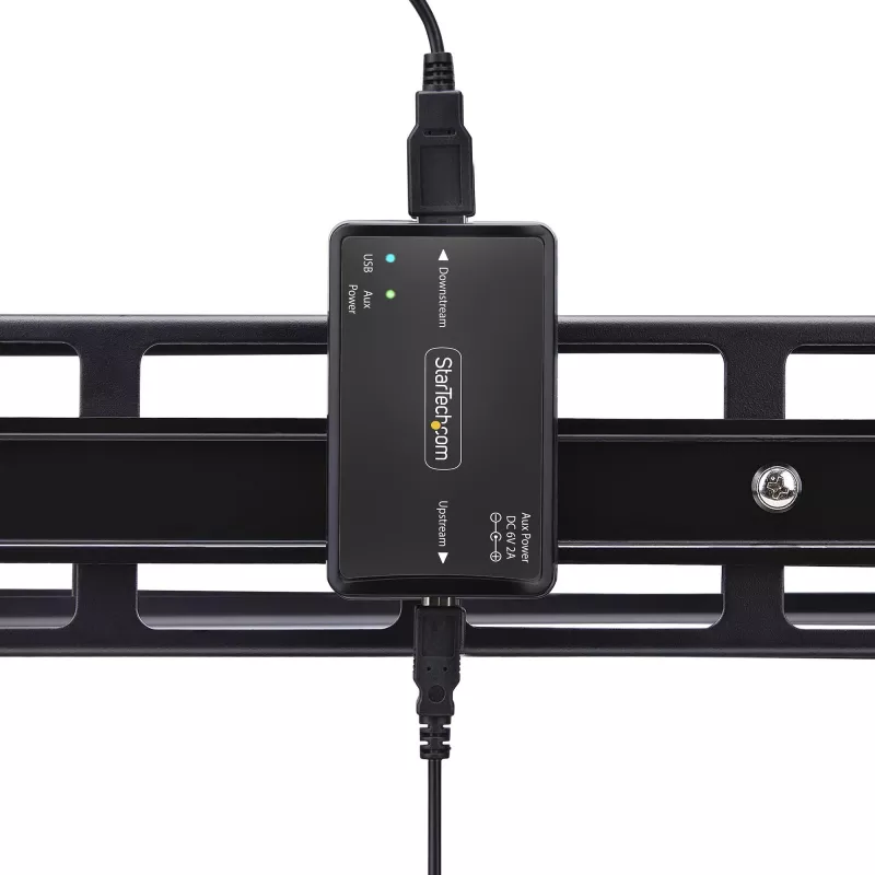 USB galvanický izolátor od StarTech.com, až do 6 kV, elektrický odrušovací filter, IP40, montáž na DIN lištu, izolovaný sieťový filter, USB 2.0/1.1, 5 V/250 mA, Plug-and-Play, TAA