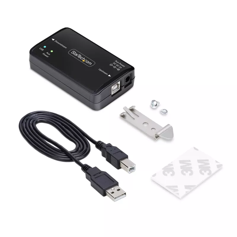 USB galvanický izolátor od StarTech.com, až do 6 kV, elektrický odrušovací filter, IP40, montáž na DIN lištu, izolovaný sieťový filter, USB 2.0/1.1, 5 V/250 mA, Plug-and-Play, TAA