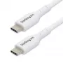 StarTech.com 3m (9.8ft) biely USB-C nabíjací kábel, USB-C kábel, USB 2.0 Type-C nabíjací kábel na notebook, 60W 3A Power Delivery, TPE plášť, USB-C dátový kábel, M/M