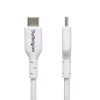 StarTech.com 3m (9.8ft) biely USB-C nabíjací kábel, USB-C kábel, USB 2.0 Type-C nabíjací kábel na notebook, 60W 3A Power Delivery, TPE plášť, USB-C dátový kábel, M/M
