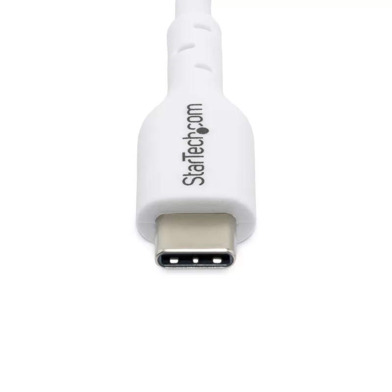 StarTech.com 3m (9.8ft) biely USB-C nabíjací kábel, USB-C kábel, USB 2.0 Type-C nabíjací kábel na notebook, 60W 3A Power Delivery, TPE plášť, USB-C dátový kábel, M/M