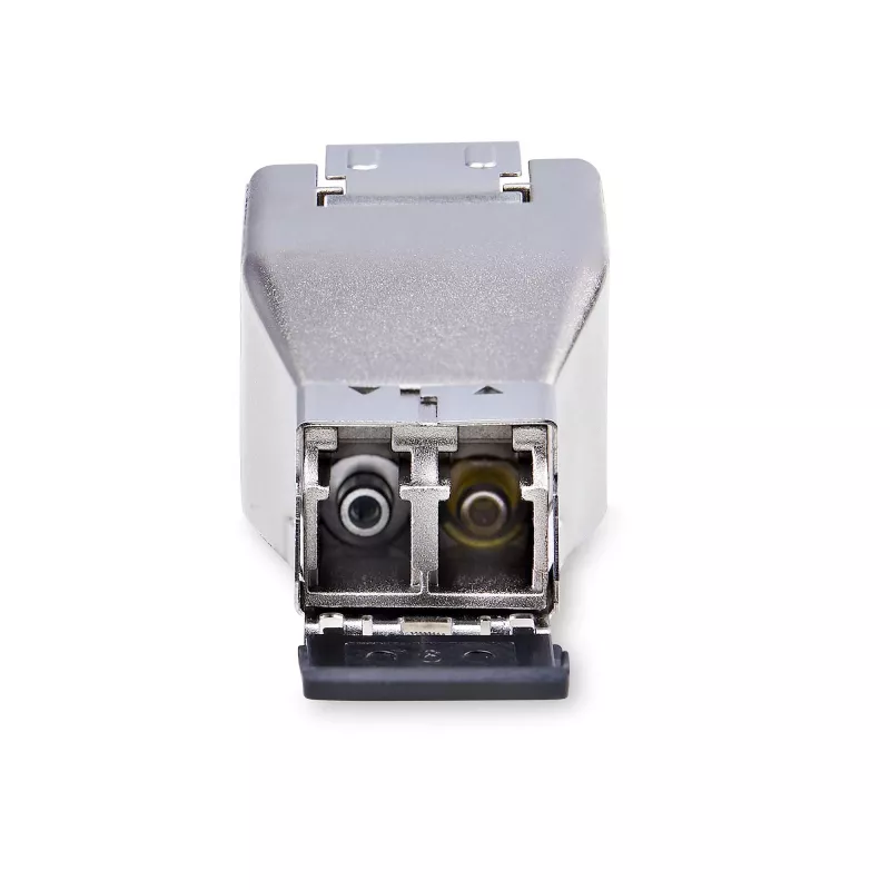 StarTech.com gigabitový optický na RJ45 Ethernet mediálny konvertor dongle, optický singlemode 10 km/multimode 800 m, PoE napájaný, kompaktný dizajn, kovové puzdro, Micro Mini, TAA