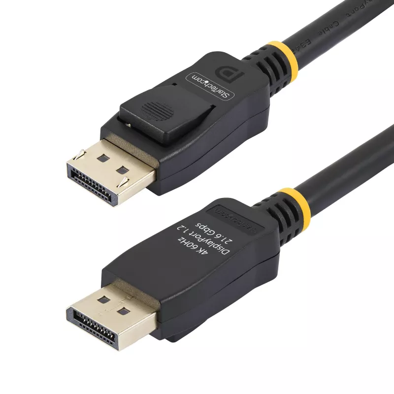 StarTech.com 2m (6.6ft) VESA-certifikovaný DisplayPort kábel – 10-pack – DisplayPort 1.2 kábel so zámkom, 4K 60Hz UHD, DP-na-DP kábel pre monitor, uzamykateľné DP konektory