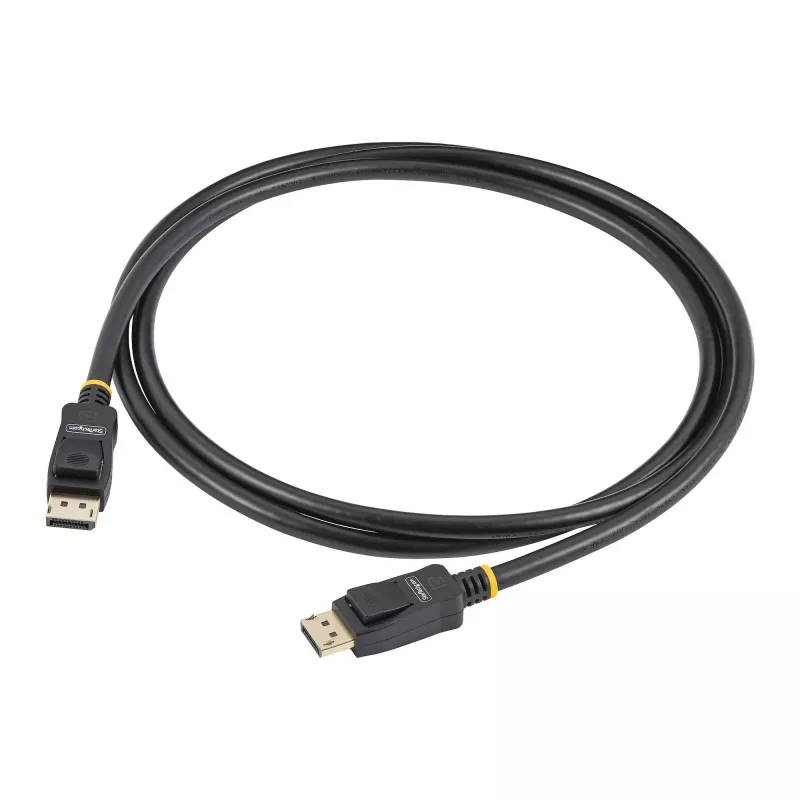StarTech.com 2m (6.6ft) VESA-certifikovaný DisplayPort kábel – 10-pack – DisplayPort 1.2 kábel so zámkom, 4K 60Hz UHD, DP-na-DP kábel pre monitor, uzamykateľné DP konektory