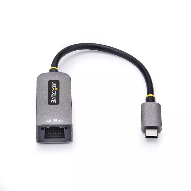 StarTech.com 2,5GbE USB-C na Ethernet adaptér, NBASE-T NIC, USB 3.0 Type-C 2,5/1G multi-speed sieť, kompatibilný s Thunderbolt, Windows & Mac