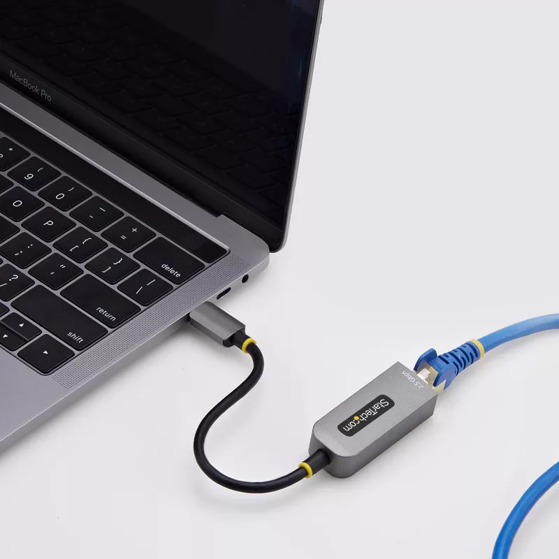 StarTech.com 2,5GbE USB-C na Ethernet adaptér, NBASE-T NIC, USB 3.0 Type-C 2,5/1G multi-speed sieť, kompatibilný s Thunderbolt, Windows & Mac