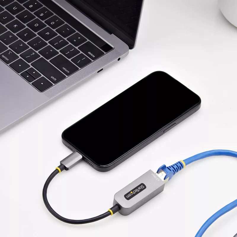 StarTech.com 2,5GbE USB-C na Ethernet adaptér, NBASE-T NIC, USB 3.0 Type-C 2,5/1G multi-speed sieť, kompatibilný s Thunderbolt, Windows & Mac