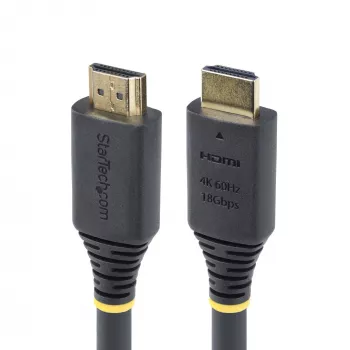 StarTech.com 5m (16.4ft) Premium certifikovaný High-Speed HDMI kábel, 4K 60Hz/1440p 144Hz, HDR10/HDCP 2.2/ARC, 18Gbps, UHD HDMI 2.0 kábel pre TV/monitor/display, TPE plášť