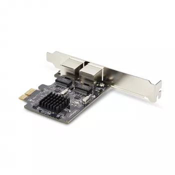 StarTech.com 2-portová Gigabit PCIe sieťová karta, 10/100/1000Mbit/s PCI Express NIC, Dual Realtek RTL8111H, kompatibilná s Windows a Linux, TAA-kompatibilná