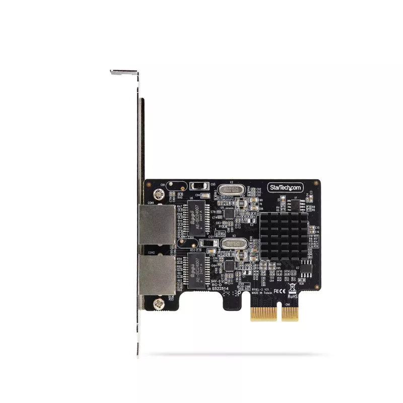 StarTech.com 2-portová Gigabit PCIe sieťová karta, 10/100/1000Mbit/s PCI Express NIC, Dual Realtek RTL8111H, kompatibilná s Windows a Linux, TAA-kompatibilná