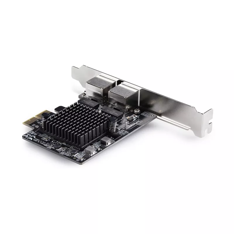 StarTech.com 2-portová 5G Gigabit PCIe sieťová karta, 5G/2.5G/1G/100M/10M PCI Express LAN karta, Realtek RTL8126, Windows a Linux, TAA-kompatibilná