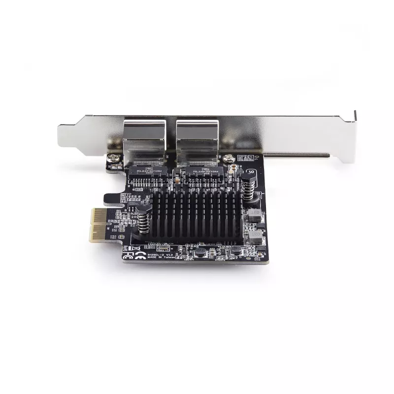StarTech.com 2-portová 5G Gigabit PCIe sieťová karta, 5G/2.5G/1G/100M/10M PCI Express LAN karta, Realtek RTL8126, Windows a Linux, TAA-kompatibilná