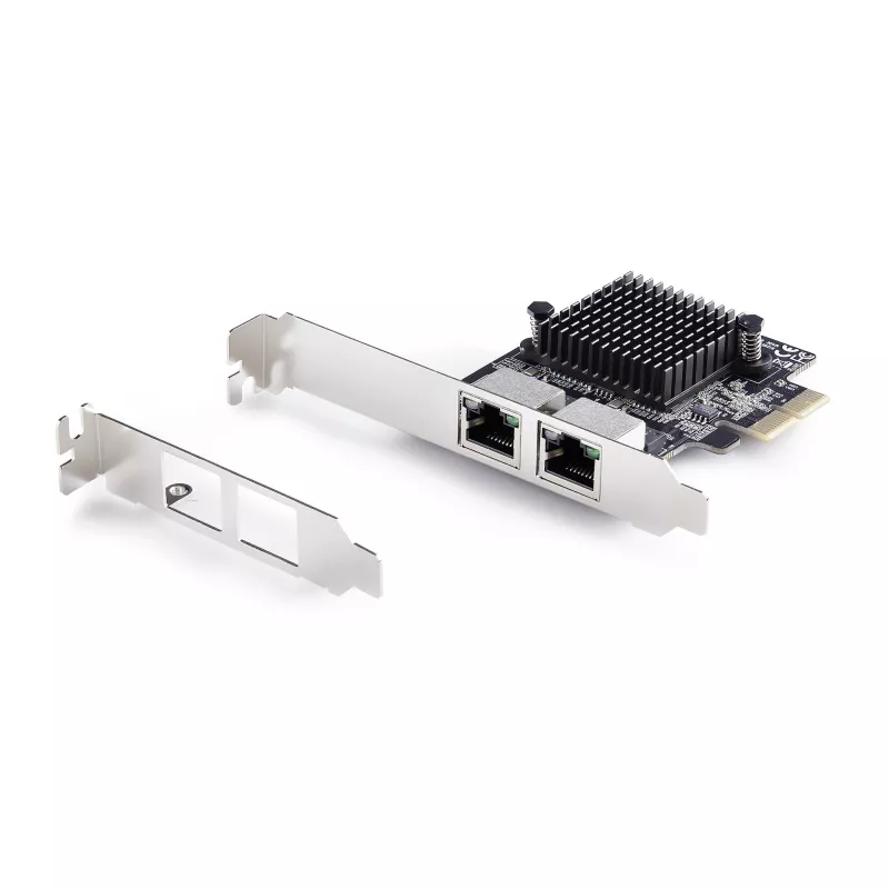 StarTech.com 2-portová 5G Gigabit PCIe sieťová karta, 5G/2.5G/1G/100M/10M PCI Express LAN karta, Realtek RTL8126, Windows a Linux, TAA-kompatibilná