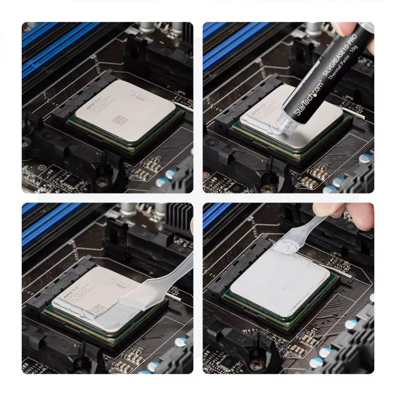 StarTech.com vysokovýkonná silikónová teplovodivá pasta, 14,5W/m•K vodivosť, teplovodivé spojenie pre CPU, GPU a IC, zlepšuje odvod tepla v počítačoch