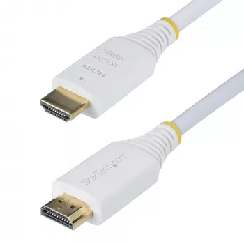 StarTech.com 10ft (3m) Premium certifikovaný High-Speed HDMI kábel, 4K 60Hz/1440p 144Hz, HDR10/HDCP 2.2/ARC, 18Gbps, UHD HDMI 2.0 kábel pre TV/monitor/display, TPE plášť, biela