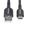 StarTech.com 2m USB-A na USB-C nabíjací kábel, nabíjanie & synchronizácia, 3A, USB 2.0, TPE plášť - čierny USB nabíjací kábel