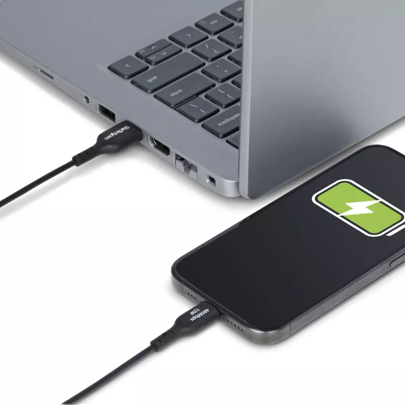 StarTech.com 2m USB-A na USB-C nabíjací kábel, nabíjanie & synchronizácia, 3A, USB 2.0, TPE plášť - čierny USB nabíjací kábel