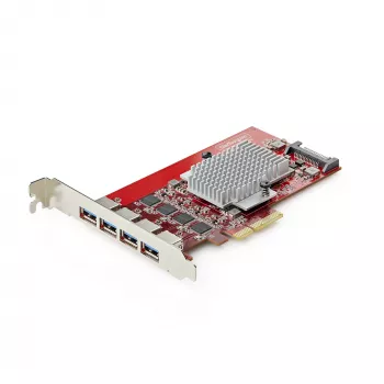 StarTech.com 4-portová USB-A PCIe karta, USB 3.2 10 Gbit/s, PCI Express 3.0 rozširujúca karta, 4x nezávislý USB radič, Windows/Linux/macOS, TAA-kompatibilná