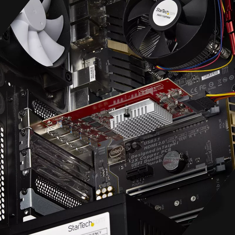StarTech.com 4-portová USB-A PCIe karta, USB 3.2 10 Gbit/s, PCI Express 3.0 rozširujúca karta, 4x nezávislý USB radič, Windows/Linux/macOS, TAA-kompatibilná