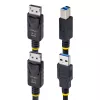 StarTech.com 10ft (3m) DisplayPort a USB 5Gbps KVM kábel, 4K 60Hz, univerzálne kompatibilný DP 1.2/USB 3.0 combo kábel pre KVM prepínače
