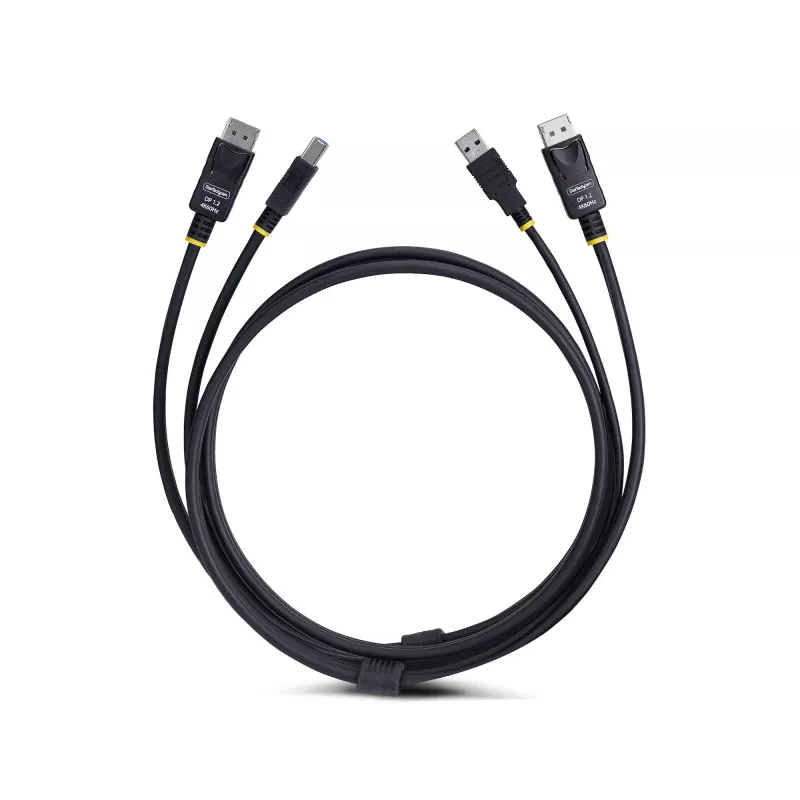 StarTech.com 10ft (3m) DisplayPort a USB 5Gbps KVM kábel, 4K 60Hz, univerzálne kompatibilný DP 1.2/USB 3.0 combo kábel pre KVM prepínače