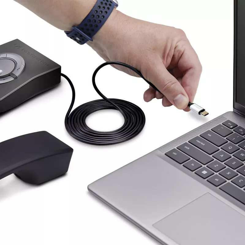 StarTech.com UR9-HEADSET-ADAPTER káblový adaptér USB-C RJ-9 čierny