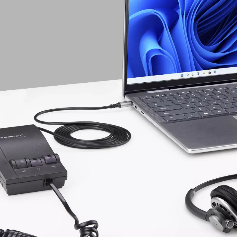 StarTech.com UR9-HEADSET-ADAPTER káblový adaptér USB-C RJ-9 čierny