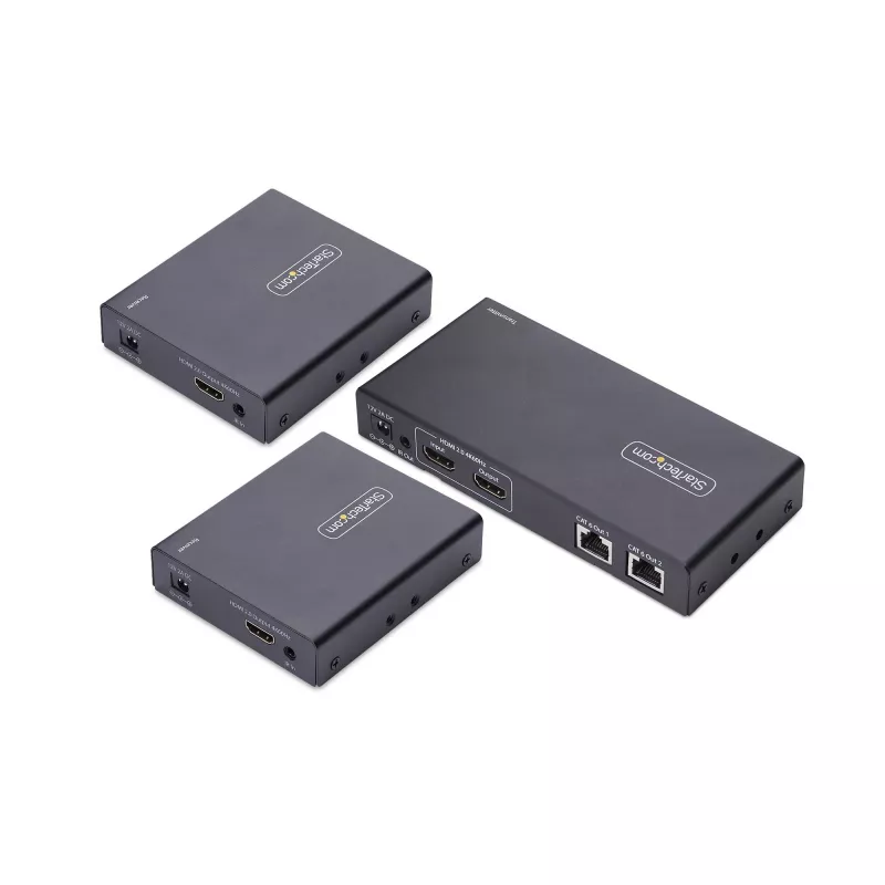 StarTech.com 2-portový HDMI extender a splitter cez CAT6, 4K 60Hz, až do 70 m, 1x2 HDMI over Ethernet distribučná sada s IR a Power Over kábel