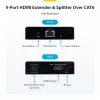 StarTech.com 4-portový HDMI extender a splitter cez CAT6, 4K 60Hz, až do 70 m (230 ft), 1x4 HDMI over Ethernet distribučná sada s IR a Power over kábel