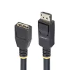 StarTech.com 3m DisplayPort 1.4 predlžovací kábel, DP 1.4 Port-Saver kábel, 8K 60Hz, DP konektor samec na DP konektor samica predlžovací kábel, DisplayPort predlžovací kábel, TPE plášť, samec/samica