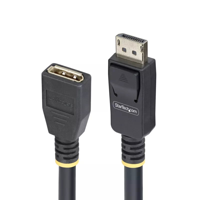 StarTech.com 3m DisplayPort 1.4 predlžovací kábel, DP 1.4 Port-Saver kábel, 8K 60Hz, DP konektor samec na DP konektor samica predlžovací kábel, DisplayPort predlžovací kábel, TPE plášť, samec/samica