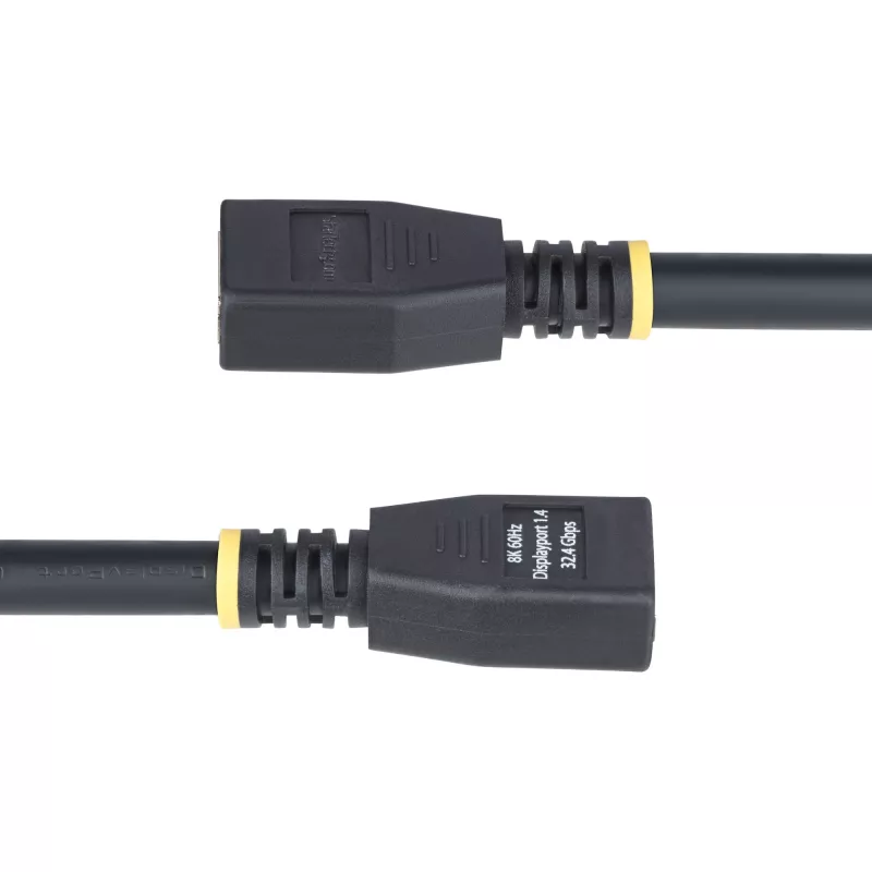 StarTech.com 3m DisplayPort 1.4 predlžovací kábel, DP 1.4 Port-Saver kábel, 8K 60Hz, DP konektor samec na DP konektor samica predlžovací kábel, DisplayPort predlžovací kábel, TPE plášť, samec/samica