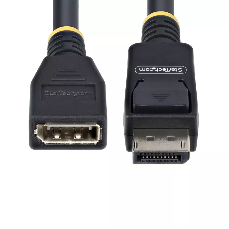 StarTech.com 3m DisplayPort 1.4 predlžovací kábel, DP 1.4 Port-Saver kábel, 8K 60Hz, DP konektor samec na DP konektor samica predlžovací kábel, DisplayPort predlžovací kábel, TPE plášť, samec/samica