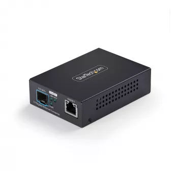 StarTech.com 10GbE SFP+ Fiber mediálny konvertor, 10 Gigabit Ethernet RJ-45 na 10GBASE-X SFP+, Singlemode, Multimode, 16K Jumbo Frames, TAA-kompatibilný