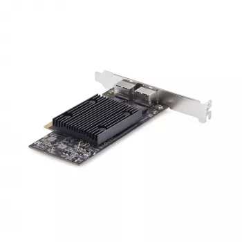 StarTech.com 2-portová PCIe 10Gb Ethernet sieťová karta, 10GbE sieťová rozhranová karta, čipset Broadcom BCM57416, Dual RJ45 10GBase-T/Gigabit, NIC karta, TAA
