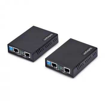 StarTech.com VDSL2 Ethernet extender sada cez jednovodičový pár, až do 0,6 míle (1 km) dosah, LAN repeater cez telefónnu linku/CAT5e/CAT6, až do 300 Mbit/s, náhrada za 110VDSLEXTEU – TAA